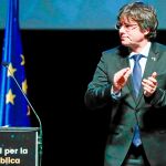 El ex president Carles Puigdemont ayer en Bruselas en la presentación del Consell de la República.