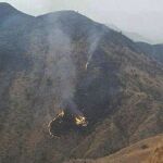 El avión se ha estrellado contra la ladera de una montaña en Havelian