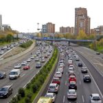 Imagen de las retenciones registradas el pasado viernes en la operación especial de tráfico por el puente de la Constitución