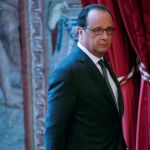 El presidente francés, François Hollande, durante su declaración tras conocer la victoria de Trump