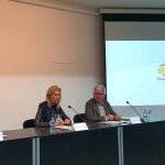 De izqda. a dcha. el Vicepresidente Antonio Gericó (Aramón), la Presidenta Maria José López (Sierra Nevada) y el Vicepresidente Aureli Bisbe (Baqueira-Beret)