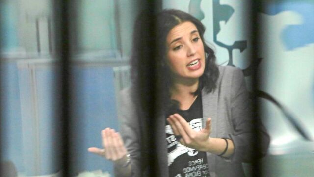 La jefa de gabinete de Iglesias, Irene Montero, ayer, en el Congreso.