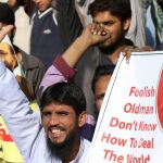 Protestas contra el presidente estadounidense, Donald Trump, en Karachi