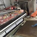 La parada de carnicería donde se estaban realizando las soldaduras