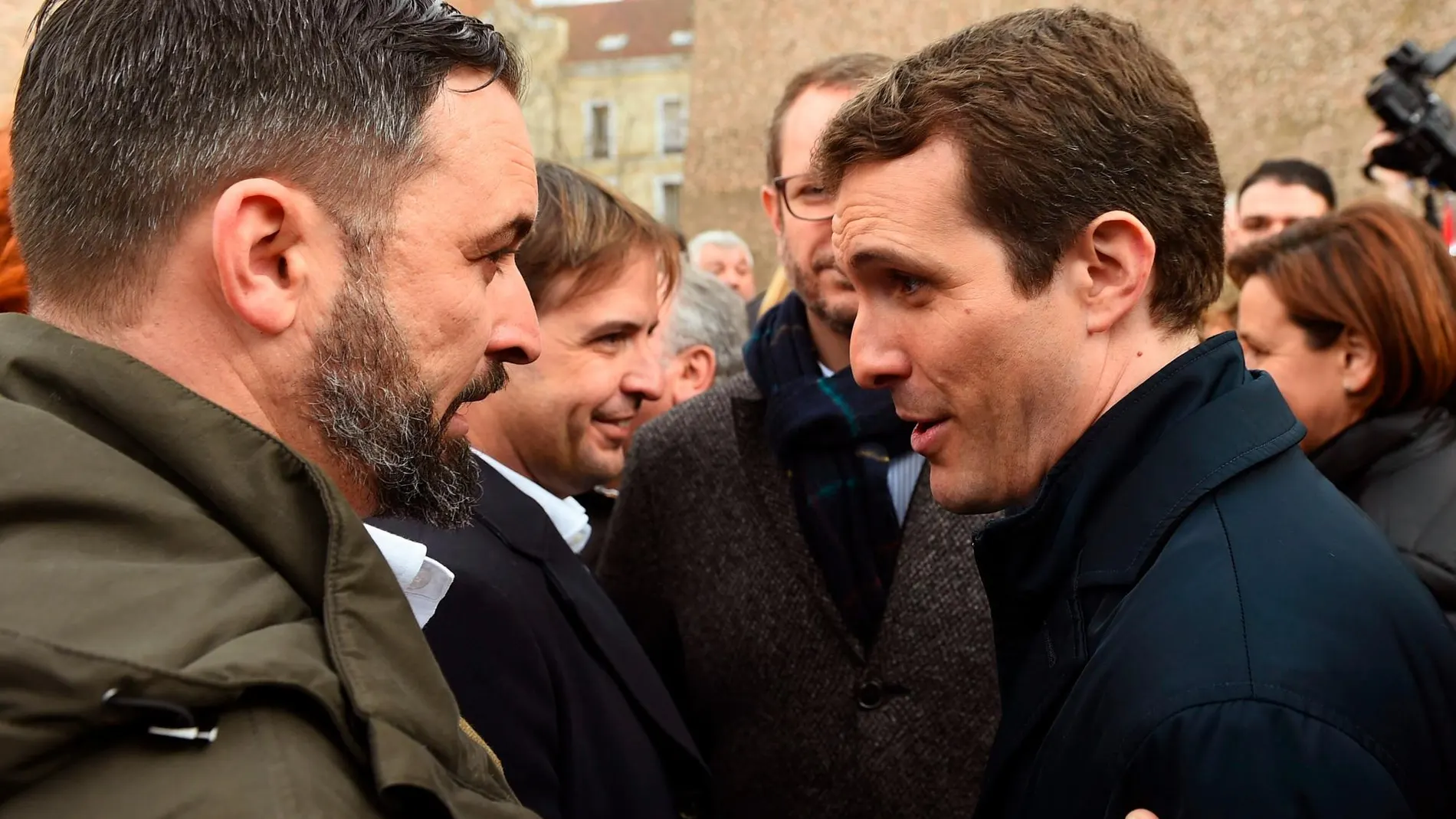 Santiago Abascal, junto a Pablo Casado