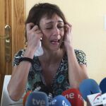 Juana Rivas, durante la rueda de prensa en la que aseguró que no entregaría a los niños.