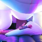 Hay casas con espacios habitables hinchables de tejidos inteligentes
