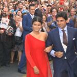 Cayetana Rivera Martínez de Irujo con su padre