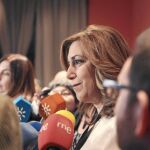 La presidenta de la Junta de Andalucía, Susana Díaz, ayer en Bruselas