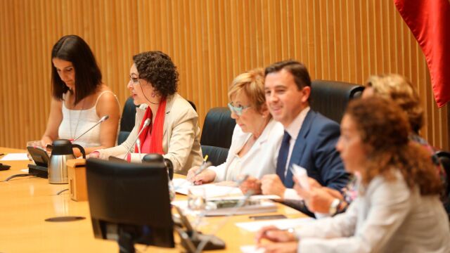 Imagen de archivo de la comparecencia de la ministra de Trabajo, Migraciones y Seguridad Social, Magdalena Valerio, ante la Comisión de seguimiento del Pacto de Toledo