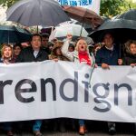 Manifestación a favor de las mejoras en las conexiones ferroviarias con Extremadura.