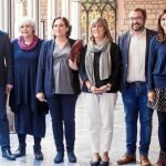 Jordi Ballart, Dolors Sabater, Ada Colau, Núria Marín, Juli Fernández y Núria Parlon.