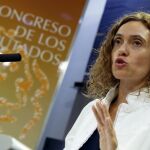 La portavoz adjunta del Grupo Parlamentario Socialista, Meritxell Batet