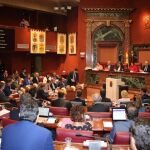 El presidente de la Comunidad, Fernando López Miras, ayer durante su intervención en la sesión de control en la Asamblea Regional