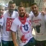 Imagen de los cinco acusados durante los Sanfermines de 2016
