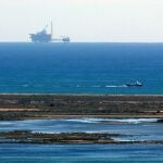 Imagen de la plataforma ubicada en el Delta del Ebro del proyecto Castor, para almacenar gas en el subsuelo
