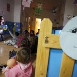 Un grupo de niños en una guardería de Madrid