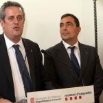 Pere Soler, junto al conseller de Interior, Joaquim Forn
