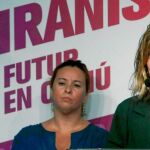 La portavoz de los «comunes» en el Parlament, Elisenda Alamany, en el acto de presentación de «Sobiranistes» del martes