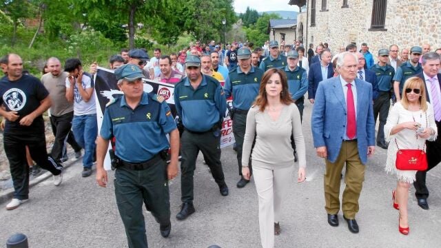 Silvia Clemente e Isabel Carrasco fueron increpadas por los mineros