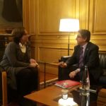 Ada Colau con Enric Millo
