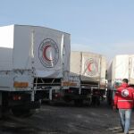 Vehículos de Naciones Unidas vuelven de Guta, esta semana