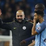 Guardiola, ayer, en el Etihad