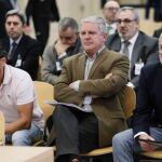 (De izda a dcha) Álvaro Pérez Alonso 'El Bigotes', responsable de la empresa Orange Market; Pablo Crespo, número dos de la trama Gürtel, y Francisco Correa, empresario y 'cabecilla' de la trama