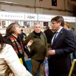Carles Puigdemont este viernes en la Feria del Libro de Bruselas donde ha hablado de su libro "La crisis catalana, una oportunidad para Europa"
