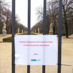 El Ayuntamiento cierra el Retiro y los Jardines de Sabatini ante el riesgo de caída de árboles