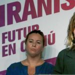 La portavoz de los «comunes» en el Parlament, Elisenda Alamany, en el acto de presentación de «Sobiranistes» del martes.