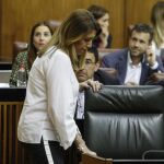Susana Díaz, ayer en el Parlamento andaluz