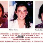 Cartel utilizado para la búsqueda de los cuerpos de las niñas de Alcásser
