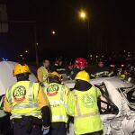 Accidente en la m30/@EmergenciasMad