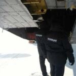 Parte dañada de la aeronave por donde se precipitaron los lingotes de oro