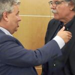 Xuclà y Tardá, ayer en la reunión del pacto antiyihadista