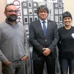 Benet Salellas y Anna Gabriel visitaron ayer a Puigdemont en Bruselas