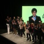 Mitin de JxCat con Puigdemont por vídeconferencia