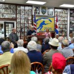 Integrantes de organizaciones del exilio cubano participan en una rueda de prensa.