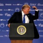 Donald Trump durante su intervención en Washington