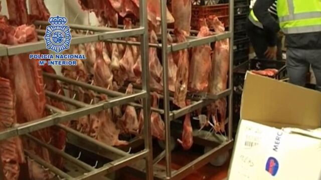 Imagen de la carne incautada