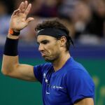El español se lamenta en su encuentro ante Federer