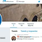 Crean una cuenta en Twitter del «gobierno legítimo de Cataluña»
