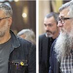 El líder del grupo parlamentario de la CUP, Carles Riera, y el anterior diputado de la formación, Joan Garriga.