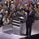 Ted Cruz, durante su discurso en Cleveland