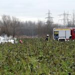Lugar donde tuvo lugar el trágico accidente cerca de la ciudad alemana de Philippsburg