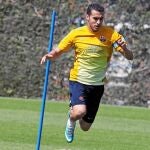 Pedro lleva varios días entrenando con normalidad y estará a punto para jugar ante el PSG