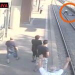 Imagen de las cámaras de seguridad de la estación de tren de Sabadell.