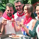 Silvia Clemente, Milagros Marcos, Luis Tudanca y José Luis Vázquez prueban esta legumbre estrella de La Granja.