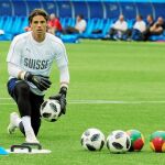 Yann Sommer, el portero de Suiza, en una sesión preparatoria en el estadio de Kaliningrado